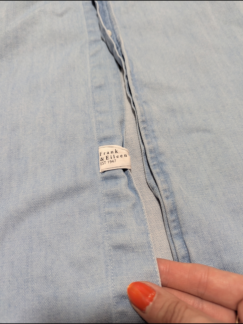 Frank & Eileen Chambray Rory Shirt Dress Xs - Picture 7 of 8